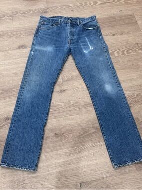 Vintage Levi’s 501 Jeans W33 L32 Blue Straight Leg Button Fly Denim